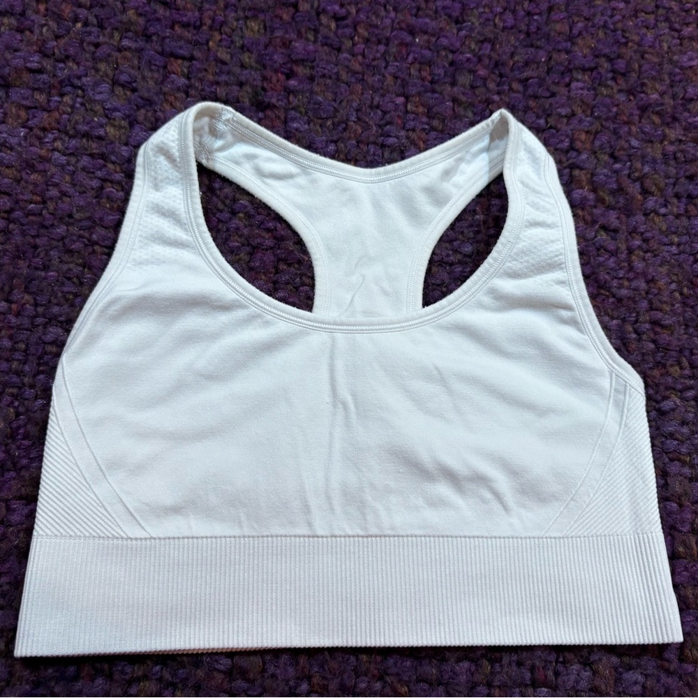 Target | All in Motion | White Racerback Sports Bra with Wide Supportive Band